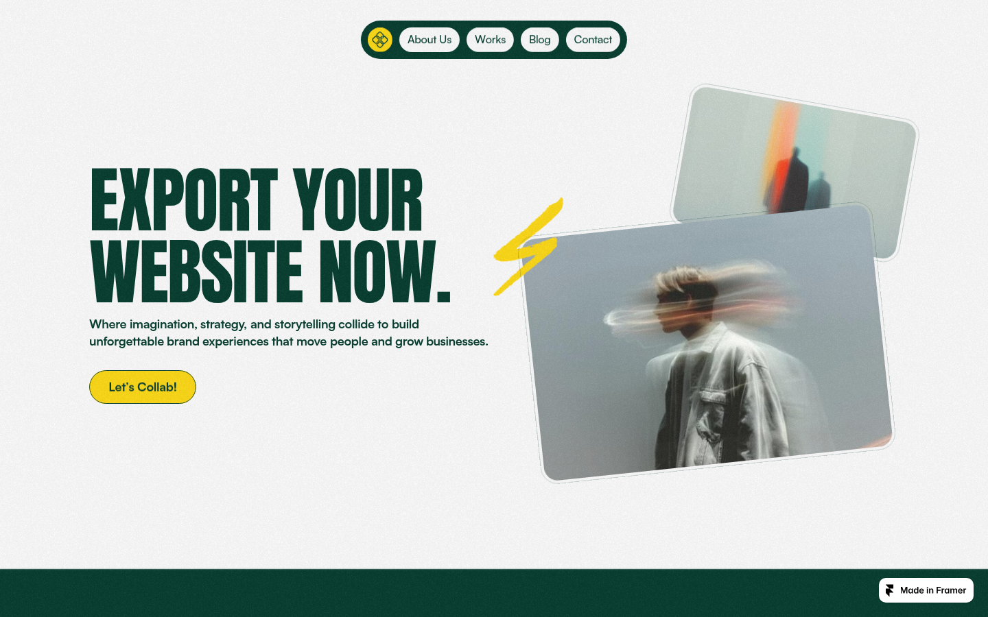 Framer, Webflow & Wix site before, after, and its exported code — Original Framer, Webflow & Wix site